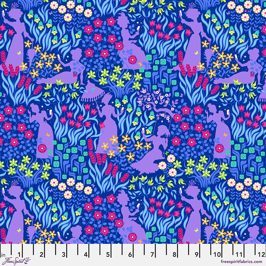 Free Spirit Fabrics - Stacy Peterson - Belle Epoque - Vanity Garden - Purple