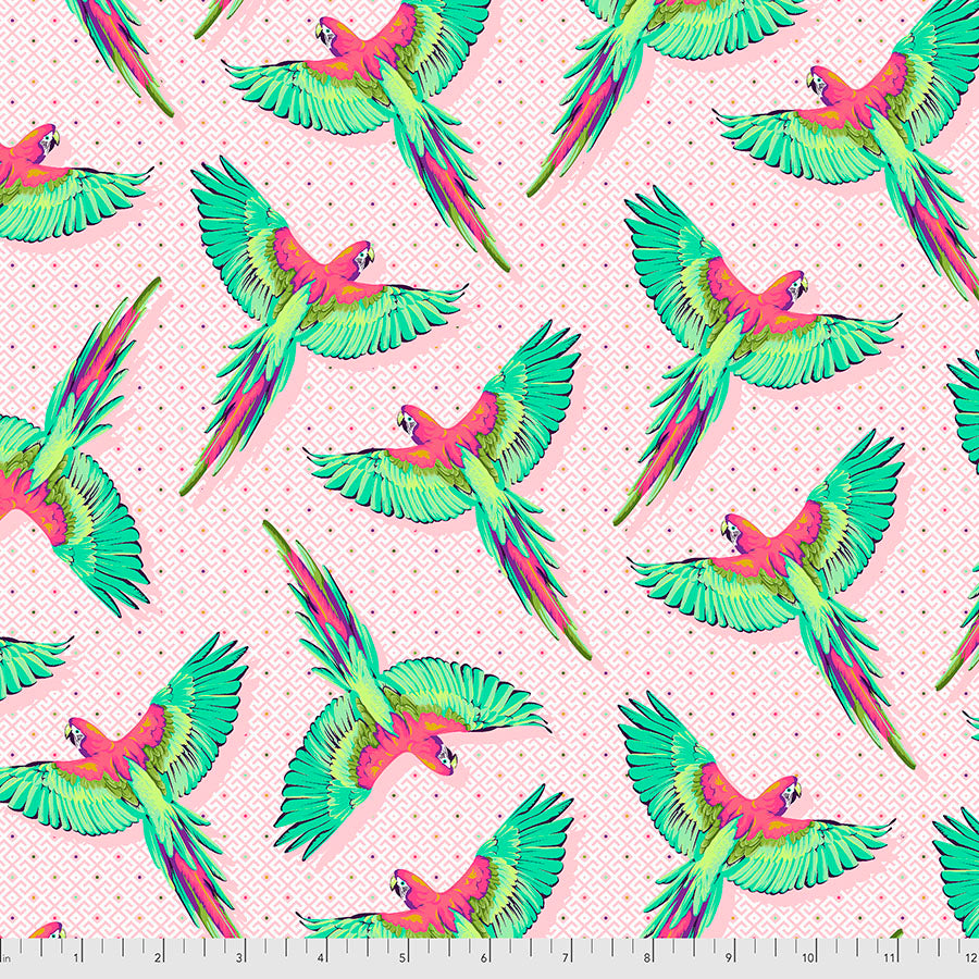 Free Spirit Fabrics - Tula Pink - Daydreamer - Macaw Ya Later - Dragonfruit