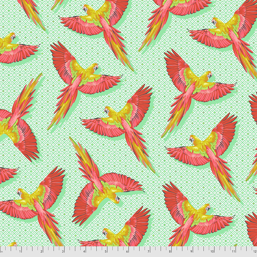 Free Spirit Fabrics - Tula Pink - Daydreamer - Macaw Ya Later - Mango