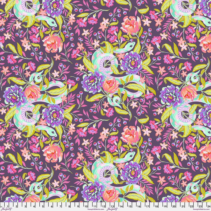 Free Spirit Fabrics - Tula Pink - Moon Garden - Hissy Fit - Dusk