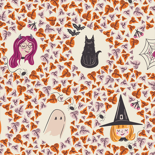 Art Gallery Fabrics - Spooky 'N Sweeter - Boo Crew