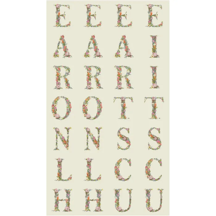 Devonstone - Lilly Miranda - Alphabet Botanical Collection - Letters - White