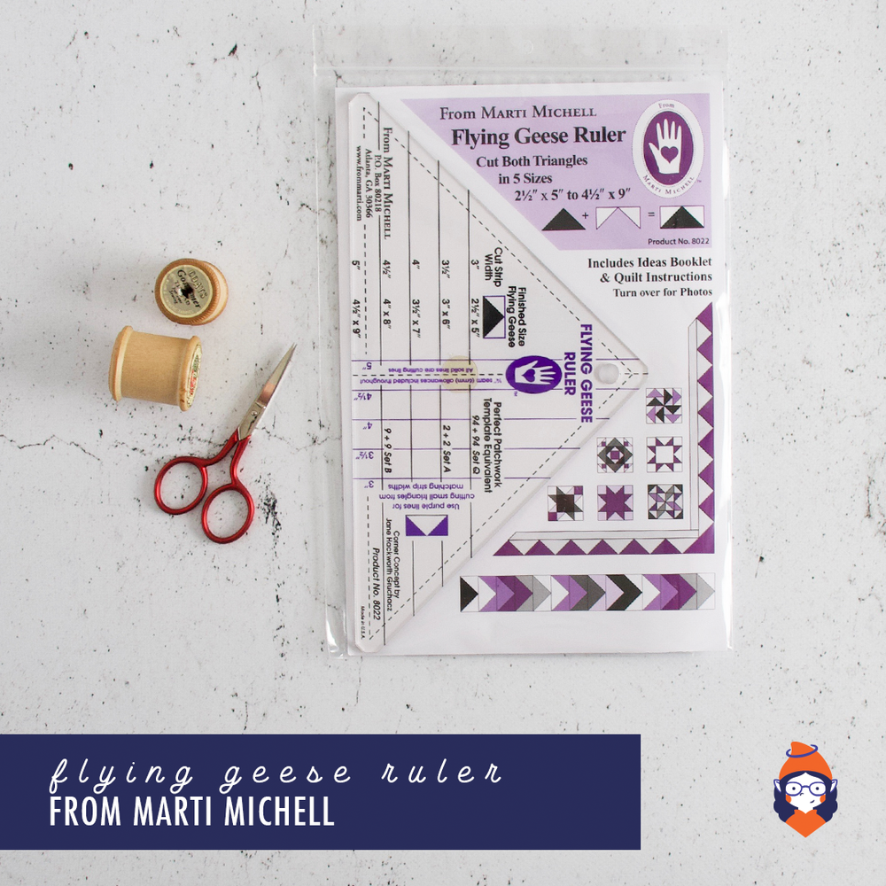 Marti Michell Flying Geese Quilting Ruler (8022) Bundled with Small Flying  Geese Quilting Ruler (8705) - Part of The Marti Michell Perfect Patchwork  System for Quilting : : Arts & Crafts