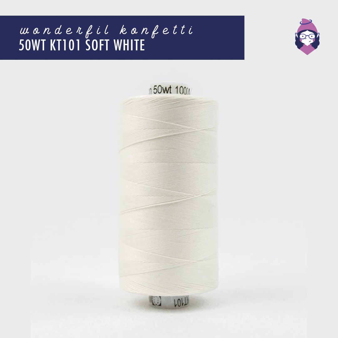 Wonderfil - Konfetti - 50wt - KT101 Soft White