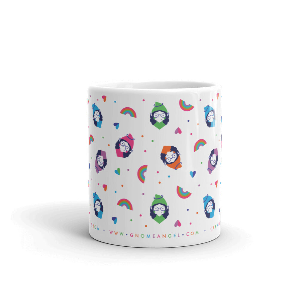 Gnome Angel Confetti - Ceramic Gloss Mug 11oz